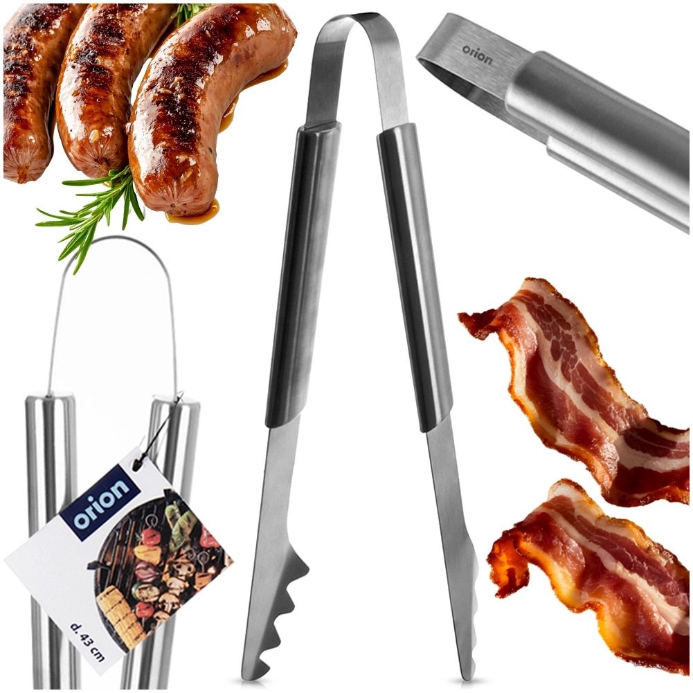 Szczypce Grillowe Długie Ze Stali Nierdzewnej Ząbkowane 43 cm ORION - obrazek 6
