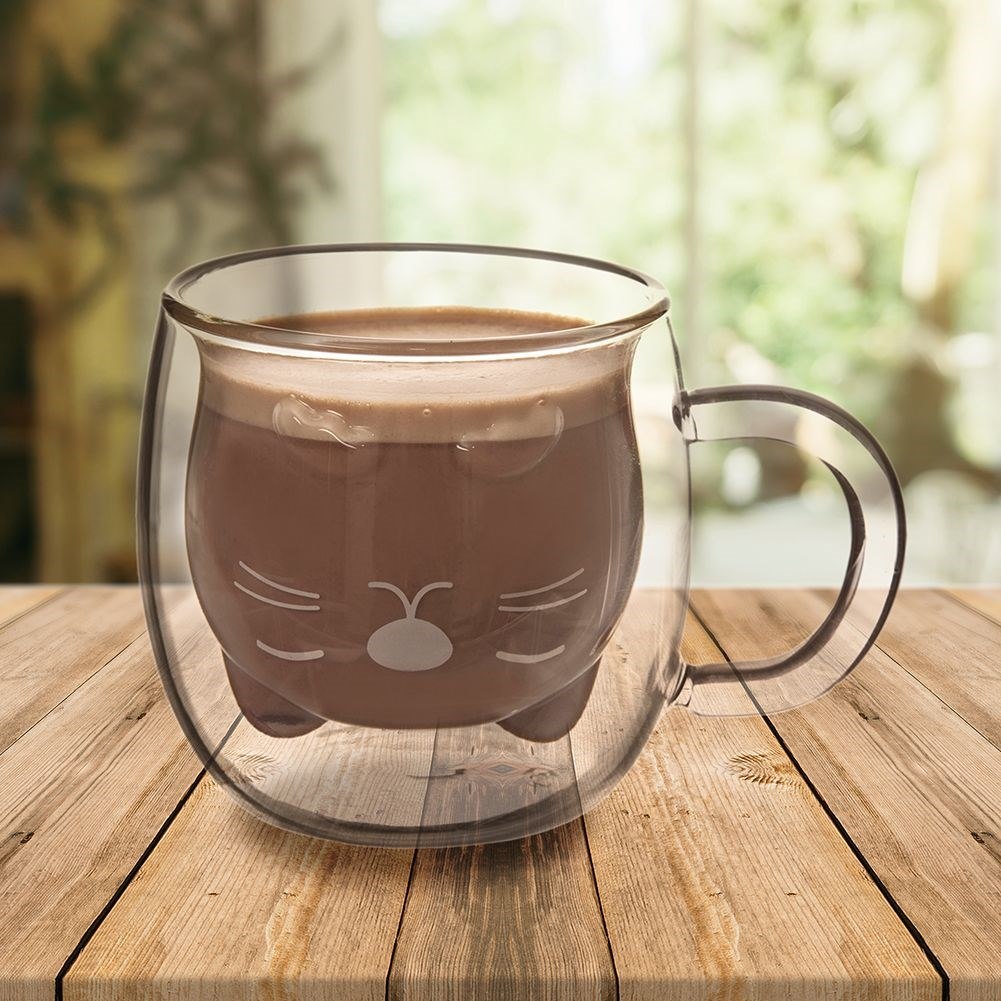 Szklanka Termiczna z Podwójną Ścianką do Kawy Kotek ORION 270 ml - obrazek 2