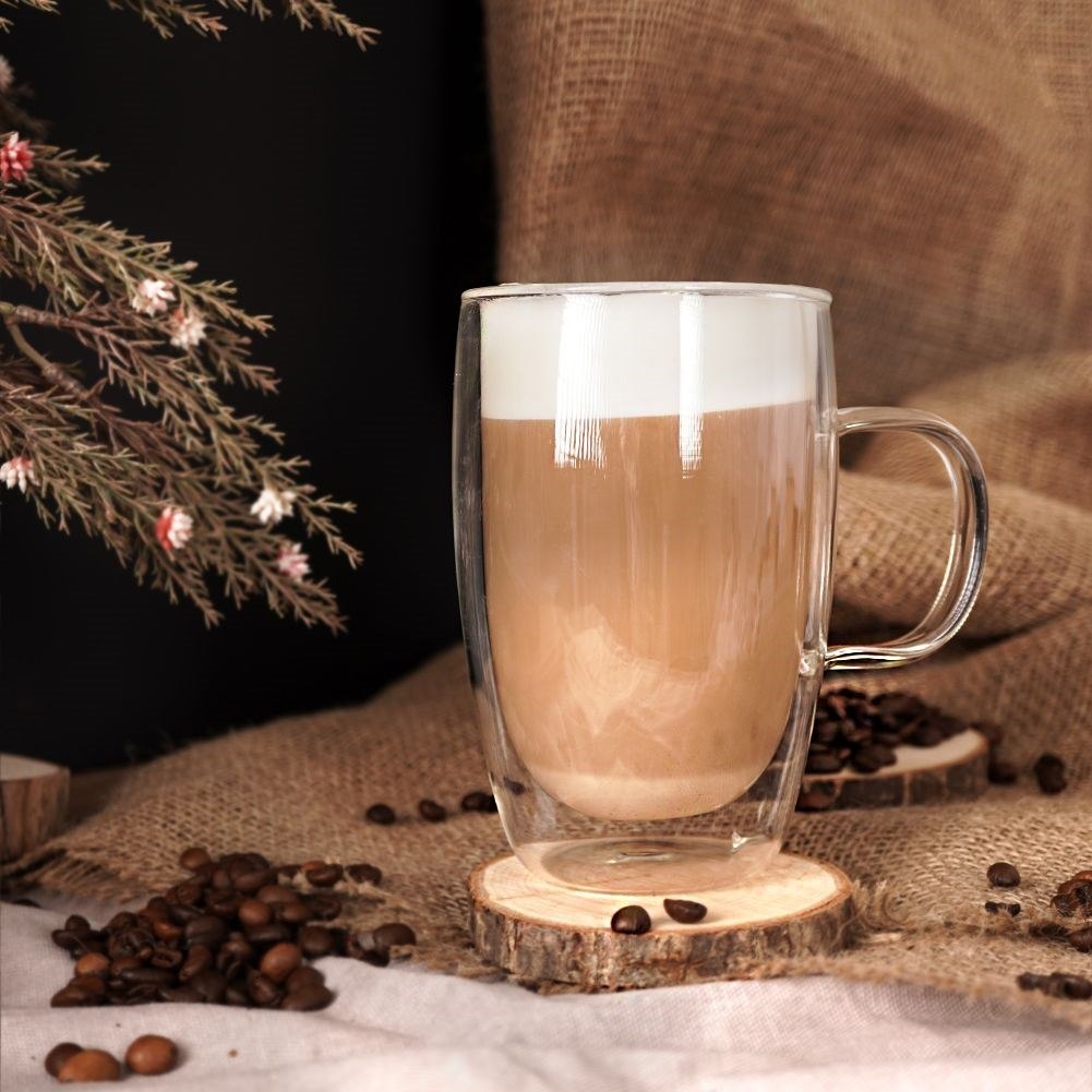 Szklanka Termiczna z Podwójną Ścianką do Kawy Latte Solidna ORION 430 ml - obrazek 2