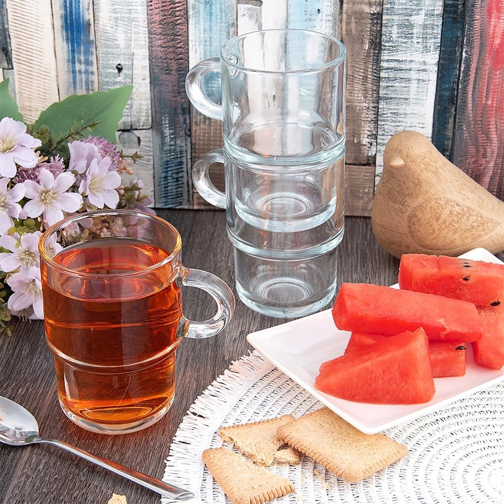 Szklanki do Kawy Herbaty Zestaw 6 szt. 350 ml LAV z Uchem do Zmywarki - obrazek 2