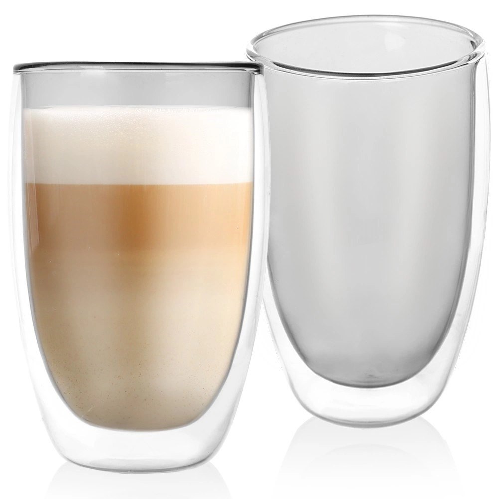 Szklanki Termiczne z Podwójną Ścianką do Kawy Latte ORION 460 ml 2 szt.