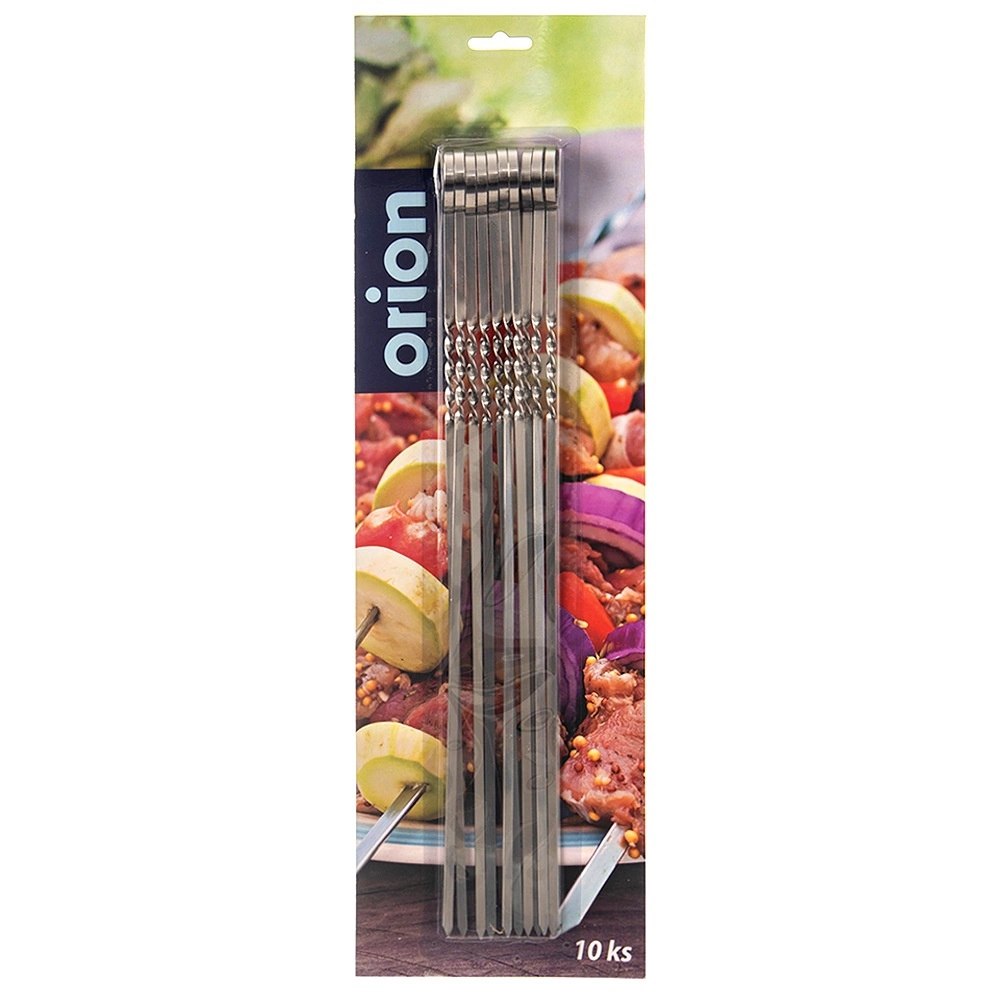 Szpikulce do Szaszłyków Stalowe 10 szt. 38,5 cm ORION Płaskie Długie - obrazek 5
