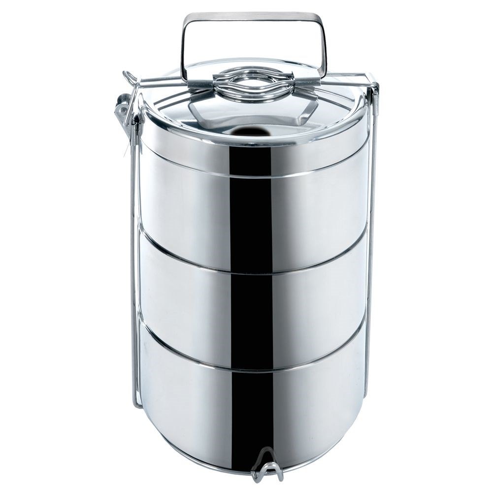 Menażka Obiadowa Termiczna Stalowa 3-poziomowa ORION 3x900 ml