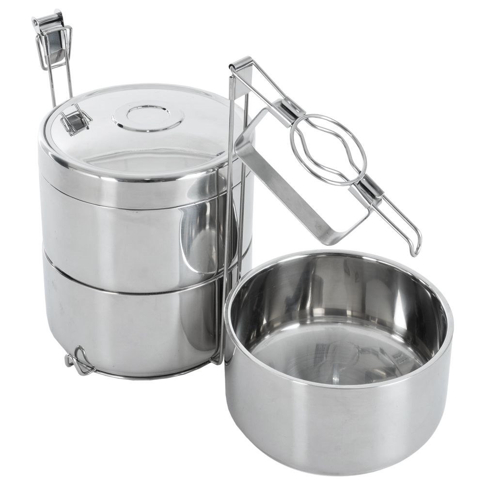 Menażka Obiadowa Termiczna Stalowa 3-poziomowa ORION 3x900 ml - obrazek 4