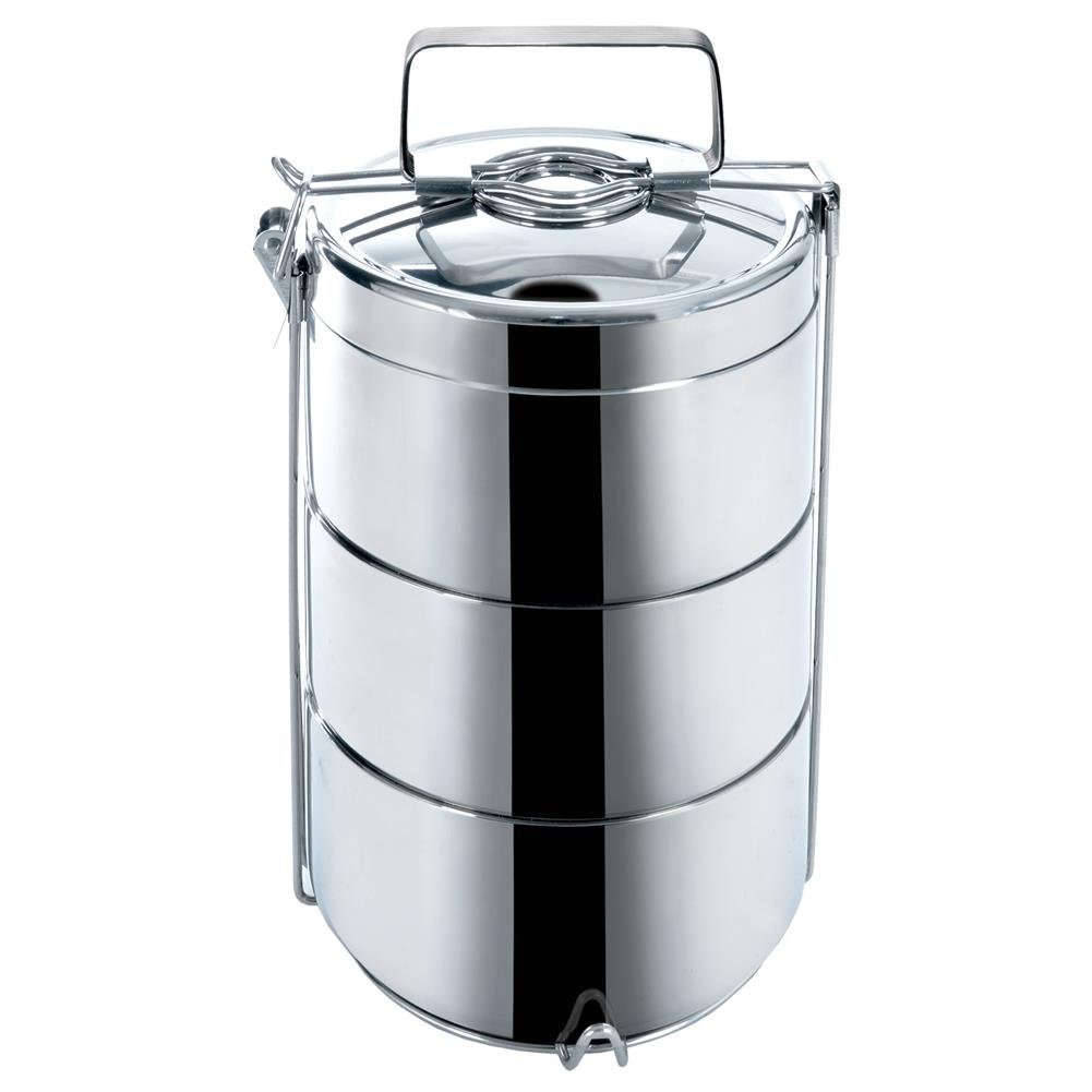 Menażka Obiadowa Termiczna Stalowa 3-poziomowa ORION 3x900 ml - obrazek 5