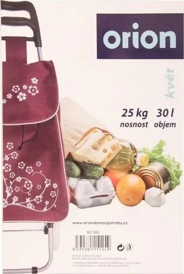 Wózek Torba na Zakupy Zakupowa 2 Kółka Pojemna Solidna Bordowa ORION 30 L - obrazek 5