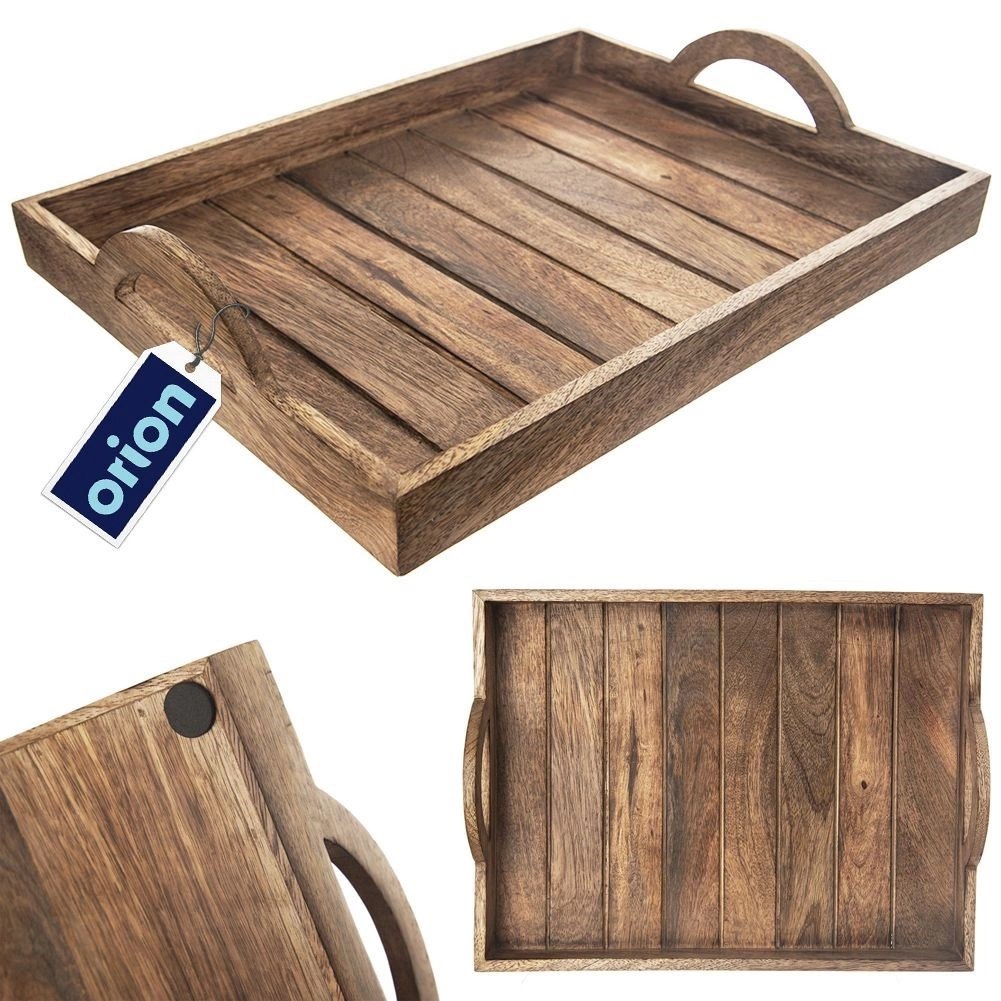 Taca do Serwowania Drewniana MANGO 40,5 x 30,5 cm ORION Loft Uchwyty - obrazek 6