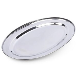 Taca do Serwowania Stalowa Owalna 39 x 26 cm EXCELLENT HOUSEWARE