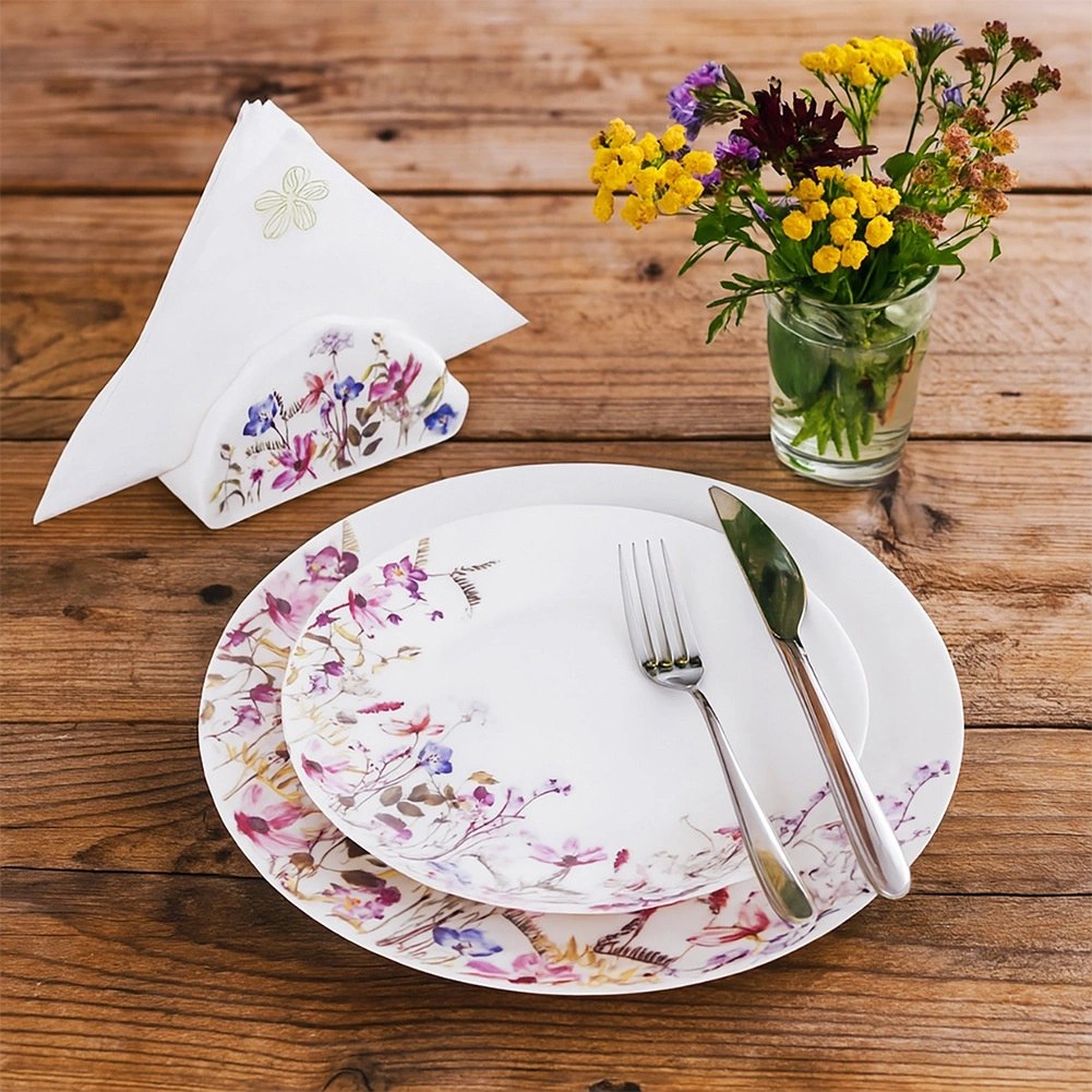 Talerz Obiadowy Płytki Porcelana 27 cm Louka Duży Talerz Kwiaty - obrazek 3