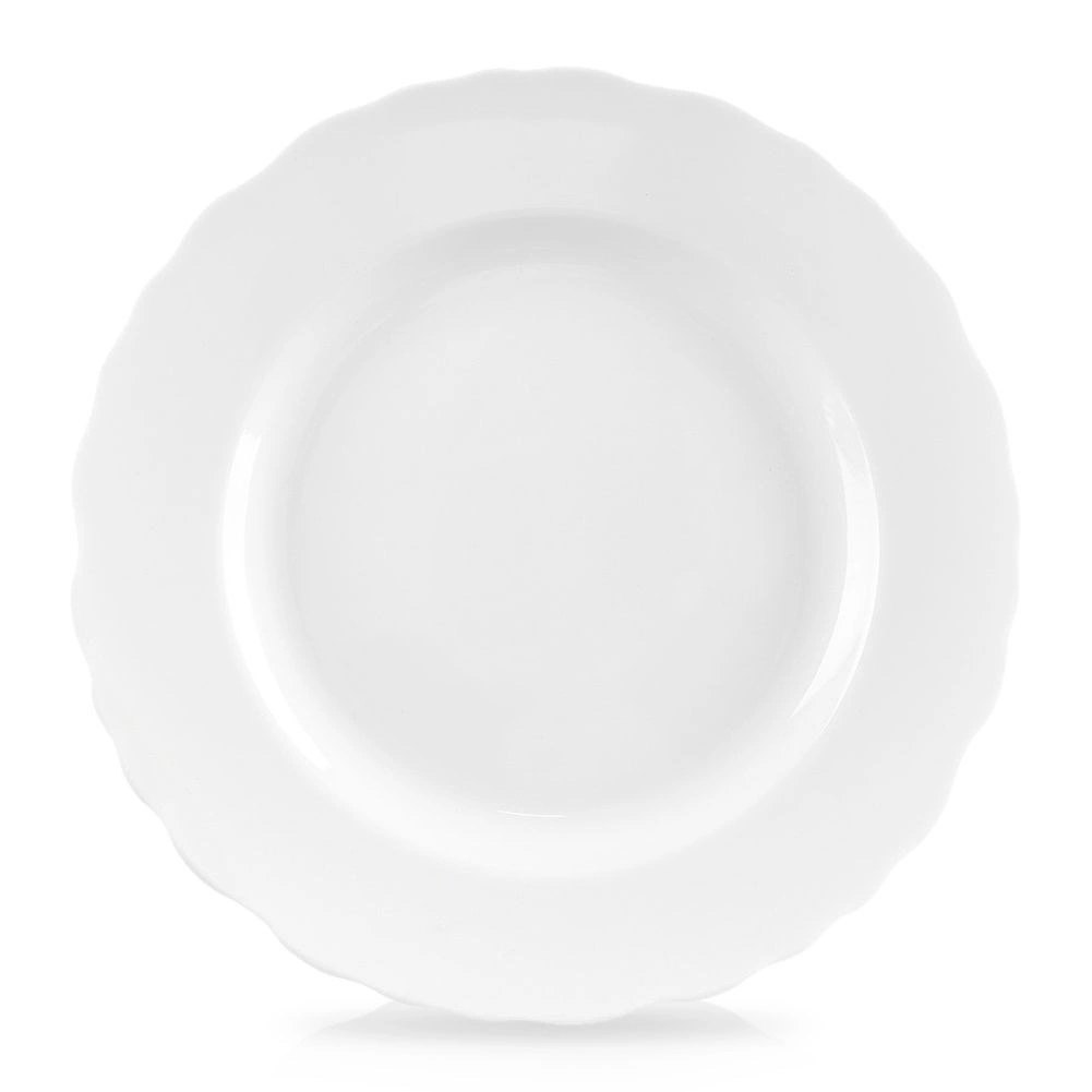 Talerz Deserowy Porcelanowy MONA 19,5 cm ORION Falowany Rant
