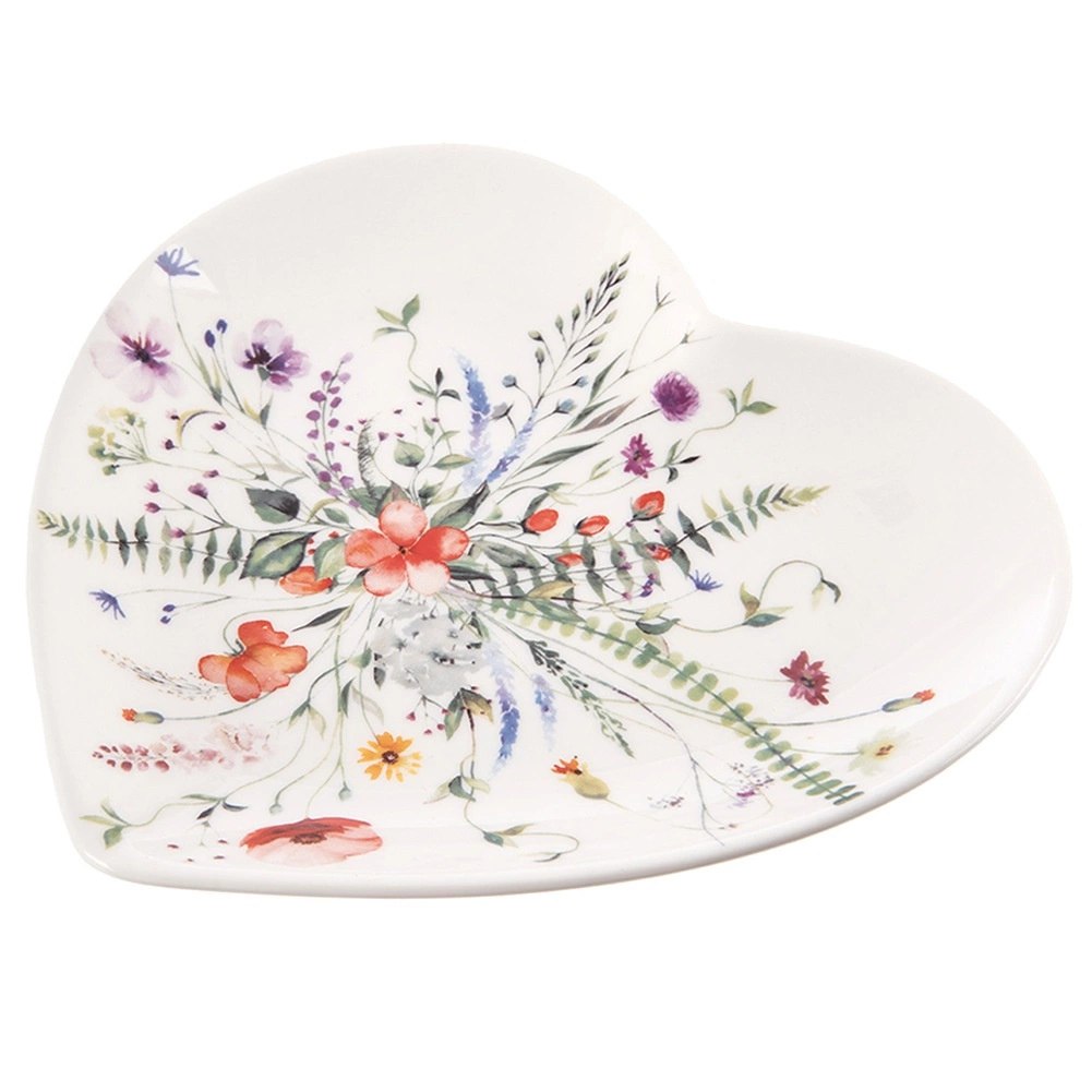 Talerz deserowy porcelanowy serce MAKI 17,5x17 cm - obrazek 3