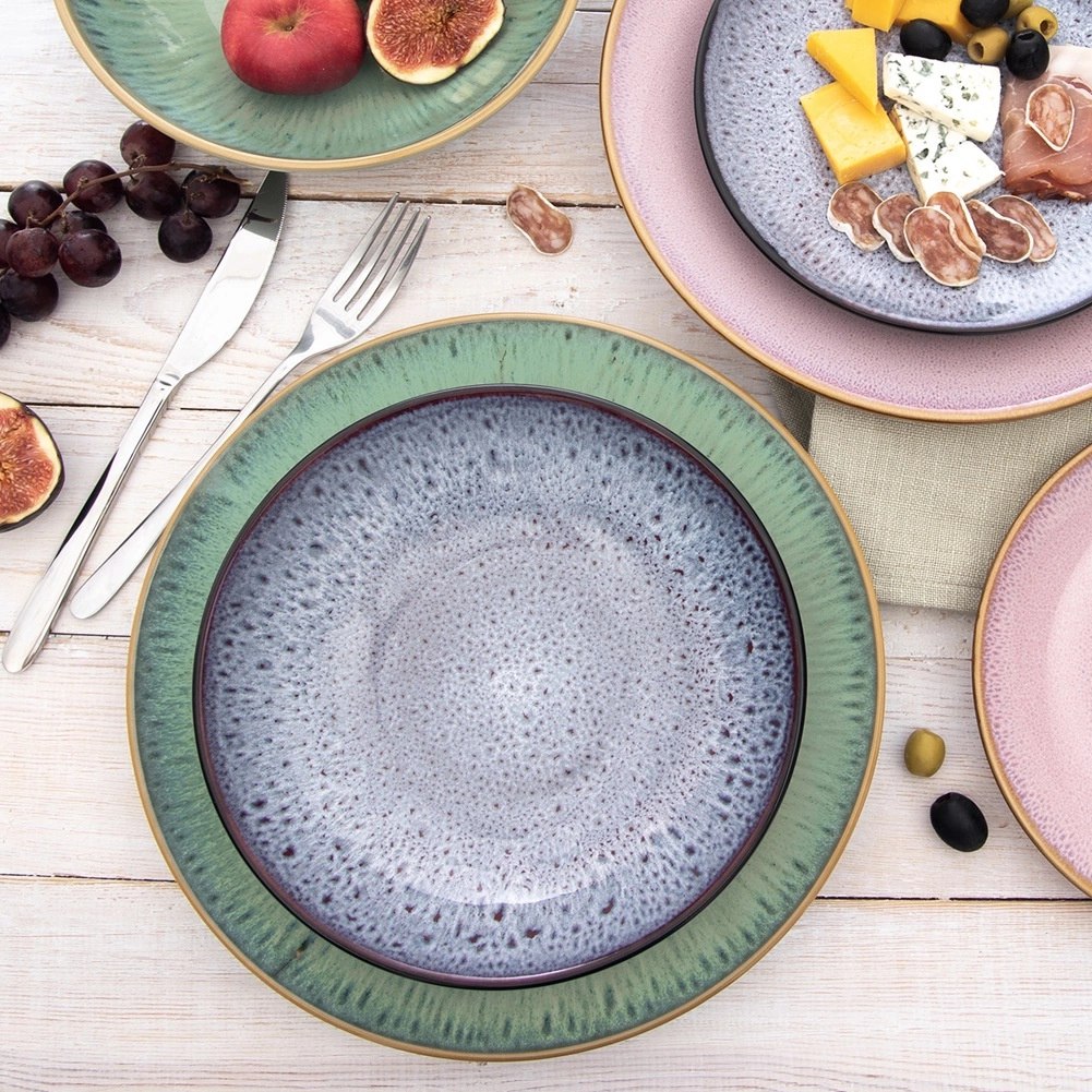 Talerz Obiadowy Głęboki Ceramiczny Fioletowy GLAZE 900 ml ORION - obrazek 2
