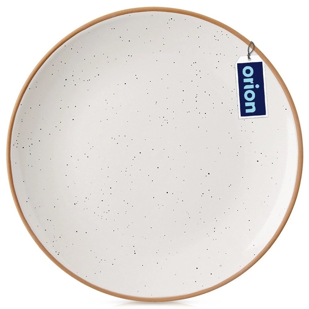 Talerz Obiadowy Płytki Ceramiczny Beżowy 27 cm ORION Kamionkowy Brzeg - obrazek 4