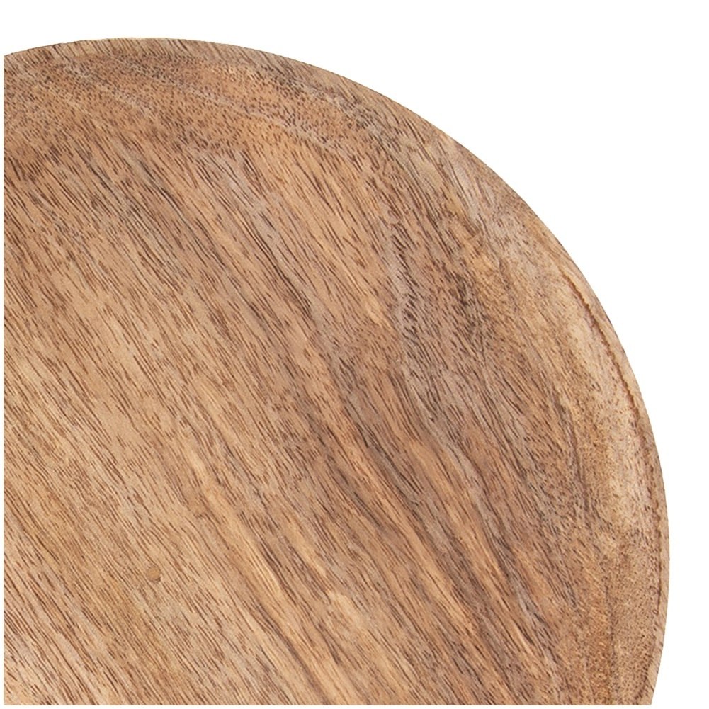 Talerz z Drewna Mangowca 20 cm Mango Taca do Serwowania Boho - obrazek 3