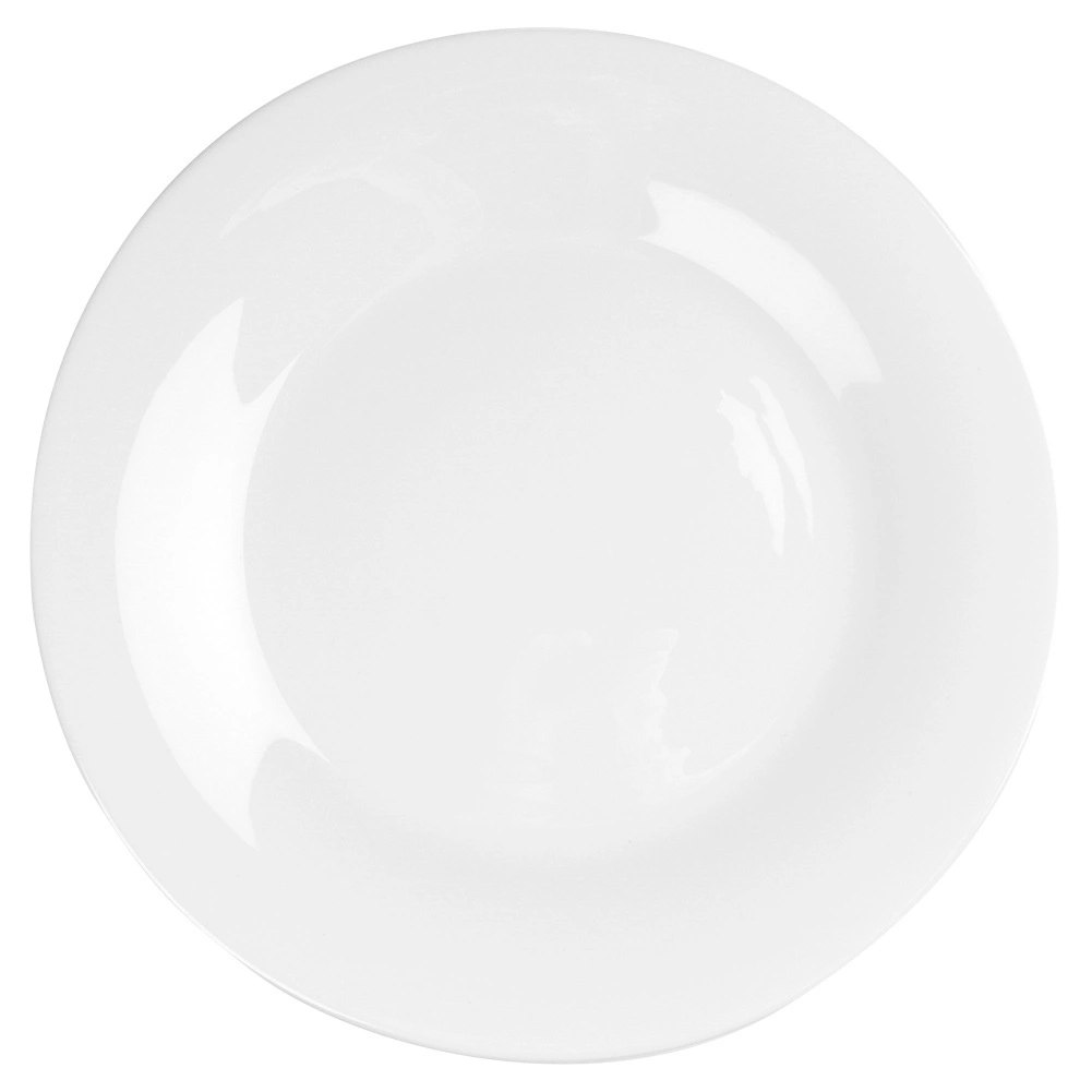 Talerze Obiadowe Płytkie Szkło Białe 6 szt. VILDE 25,5 cm Opalowe - obrazek 3