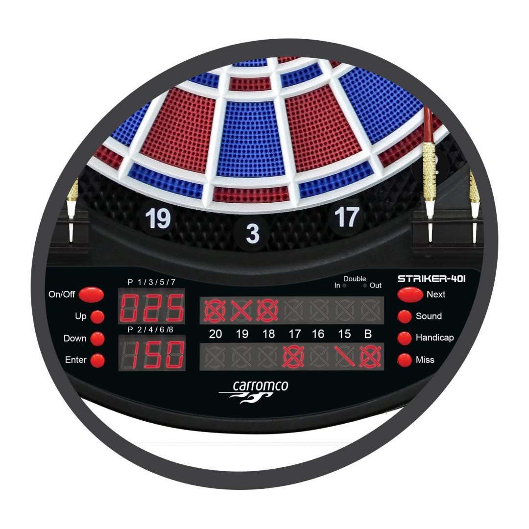 Tarcza Elektroniczna do Gry w Rzutki CARROMCO Striker 401 - obrazek 8