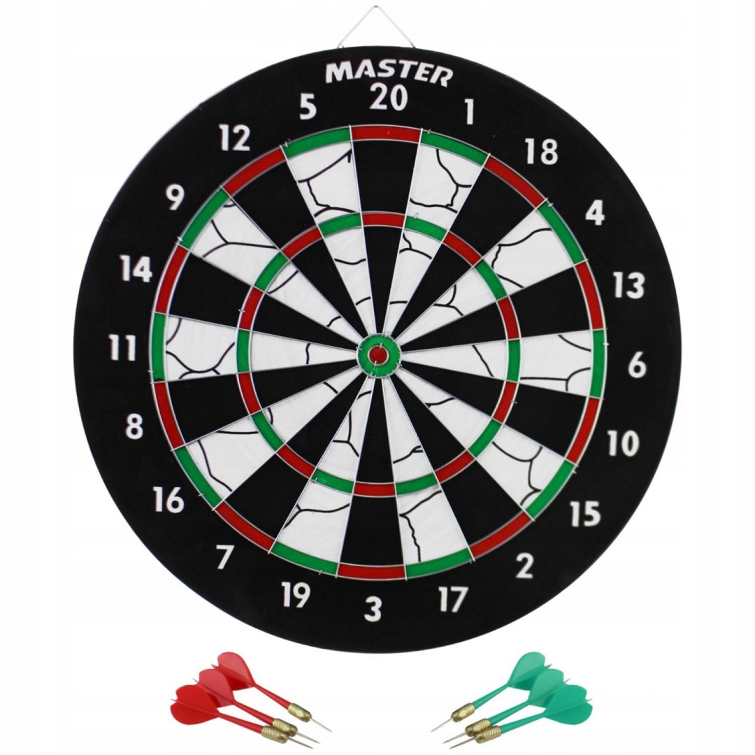 Tarcza do Darta Dwustronna MASTER 37 cm + 6 Rzutek