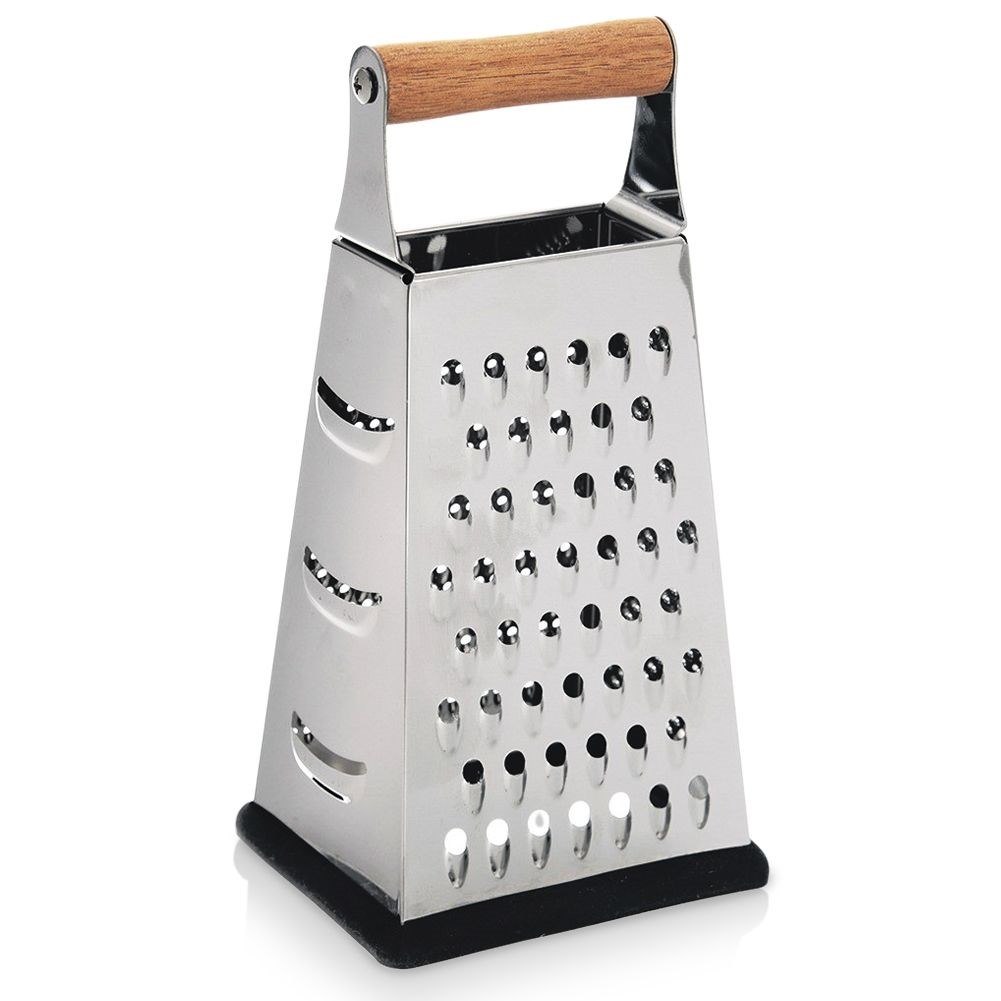 Tarka Kuchenna 4-Stronna Stalowa Ostra ORION 22 cm Uchwyt Bambus