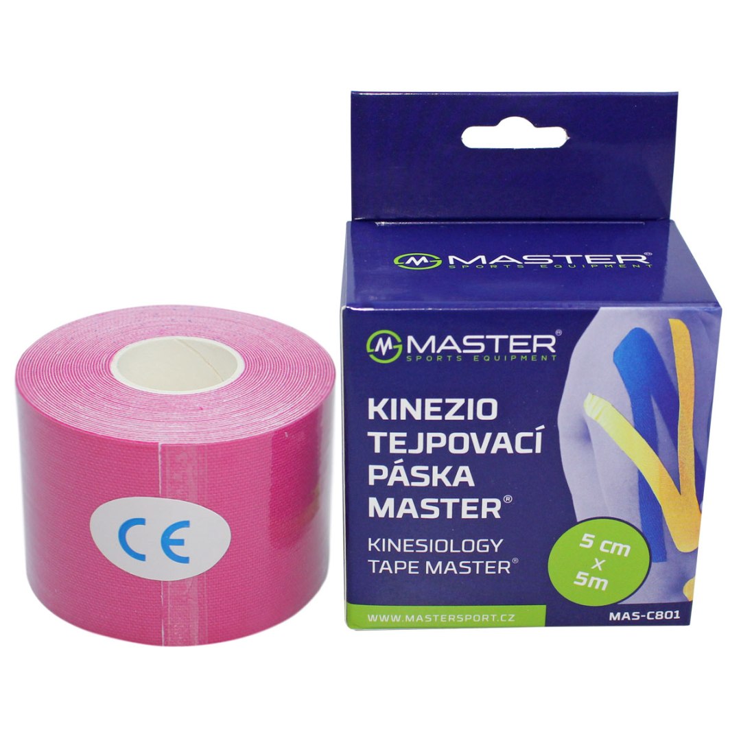 Taśma Kinezjologiczna MASTER 5 cm x 5 m Różowa - obrazek 2