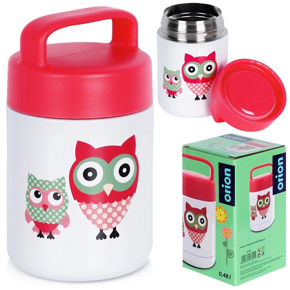 Termos Obiadowy Termiczny Stalowy Dziecięcy dla Dzieci Sowa ORION 450ml
