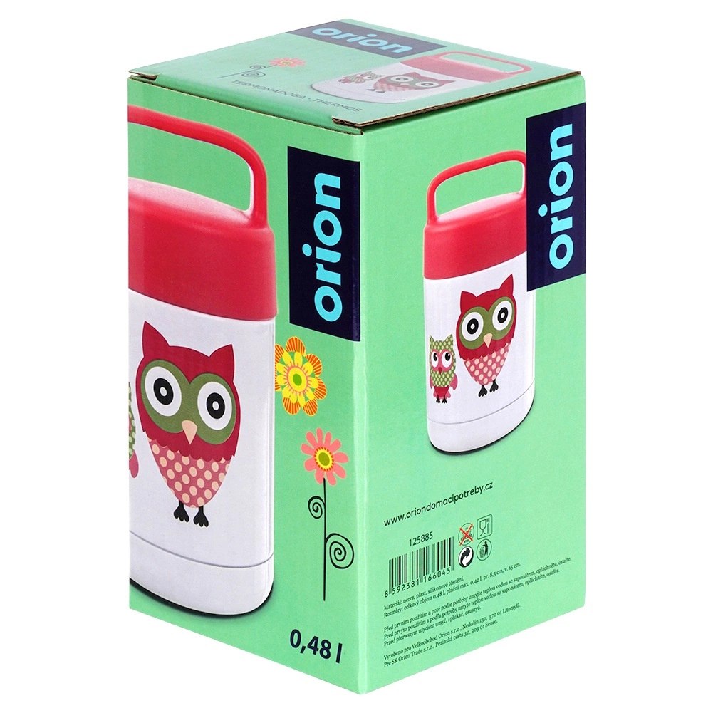 Termos Obiadowy Termiczny Stalowy Dziecięcy dla Dzieci Sowa ORION 450ml - obrazek 3