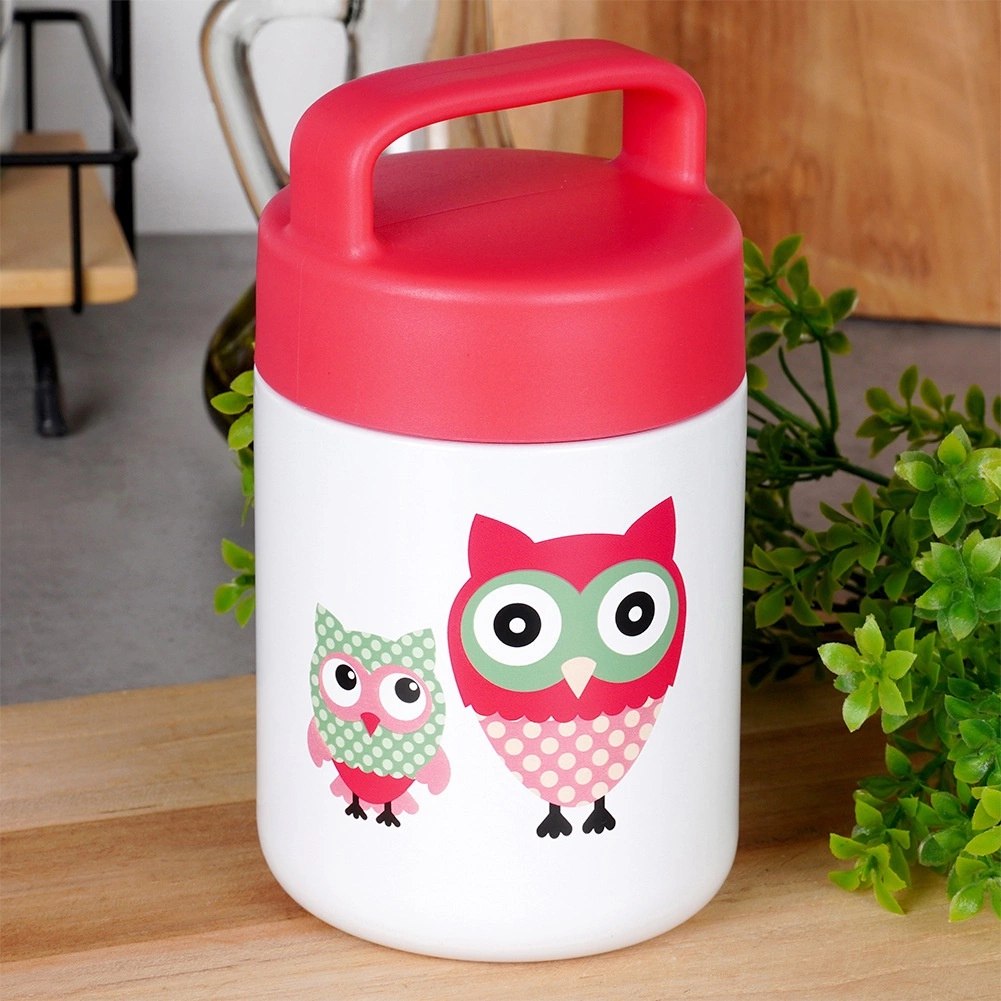 Termos Obiadowy Termiczny Stalowy Dziecięcy dla Dzieci Sowa ORION 450ml - obrazek 4