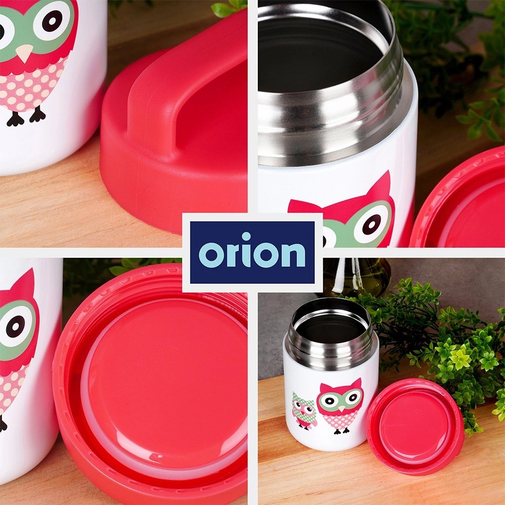 Termos Obiadowy Termiczny Stalowy Dziecięcy dla Dzieci Sowa ORION 450ml - obrazek 5