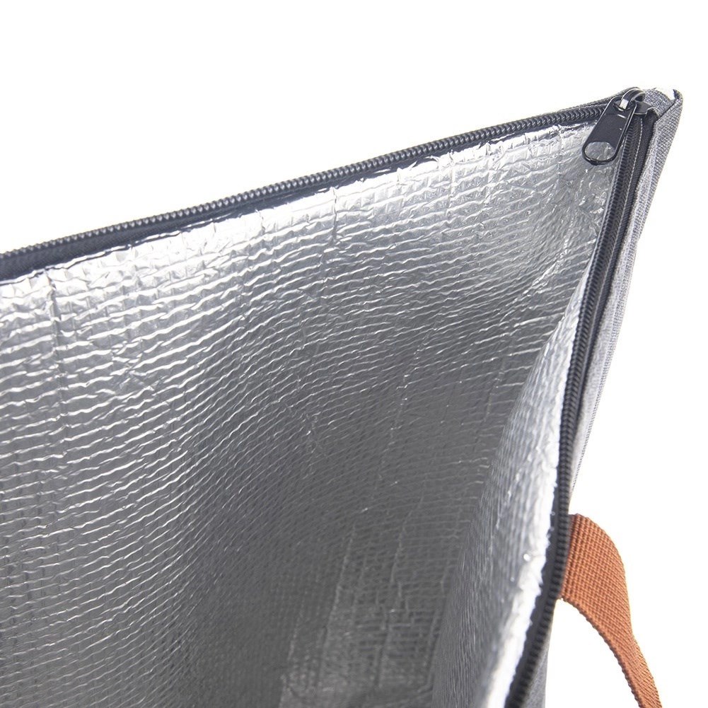 Torba Termiczna Shopper Szara Solidna Wytrzymała ORION 44 x 11 x 35 cm - obrazek 3