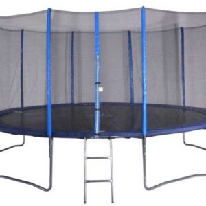 Trampolina Czarno-Niebieska Ogrodowa Z Siatką