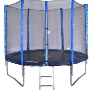 Trampolina Ogrodowa Czarno-Niebieska z Siatką 250 cm