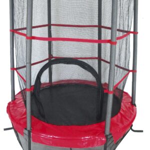 Trampolina Z Siatką Czarno-Czerwona o śr. 137 cm