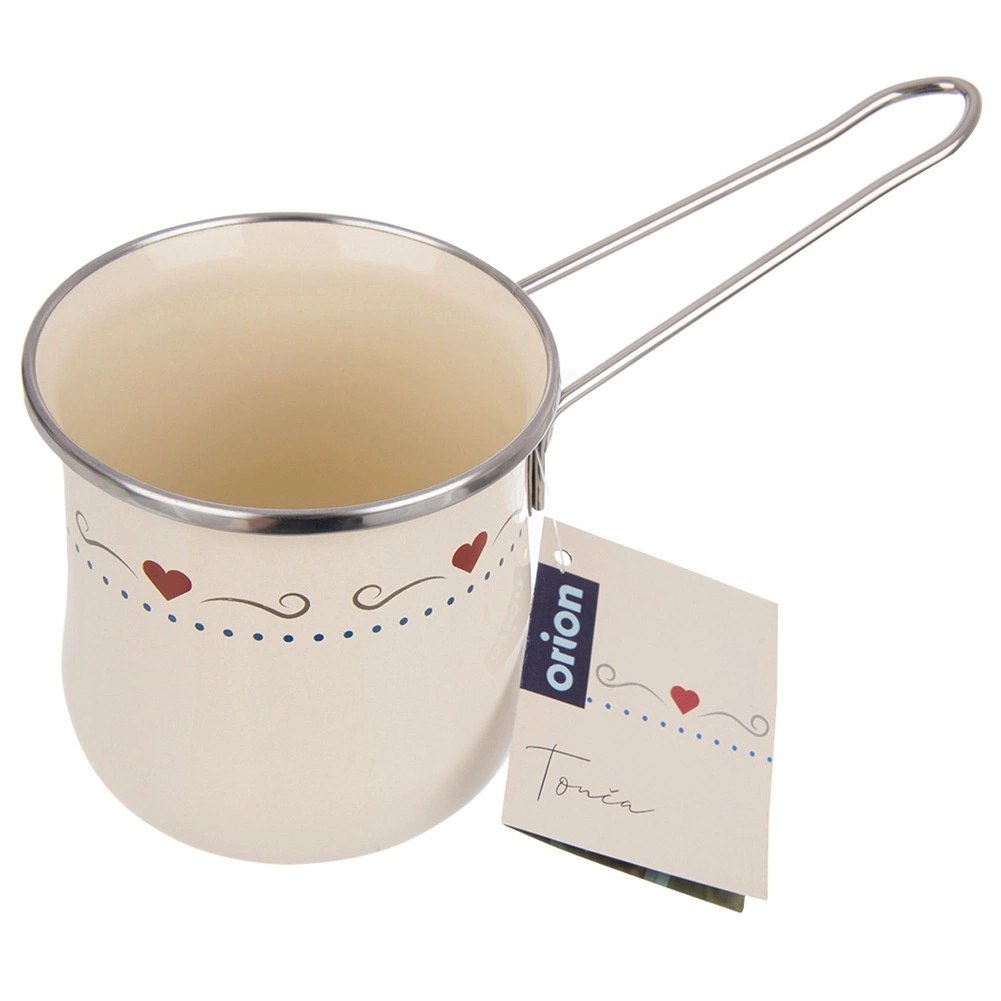 Tygielek do Kawy Emaliowany 600 ml ORION TONCA Kremowy Indukcja - obrazek 7