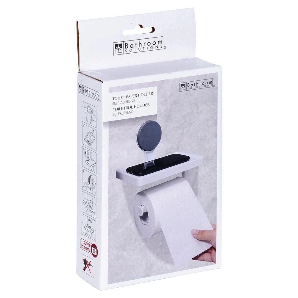 Uchwyt na Papier Toaletowy z Półką BATHROOM na Przyssawkę 18 x 17,5 cm - obrazek 7