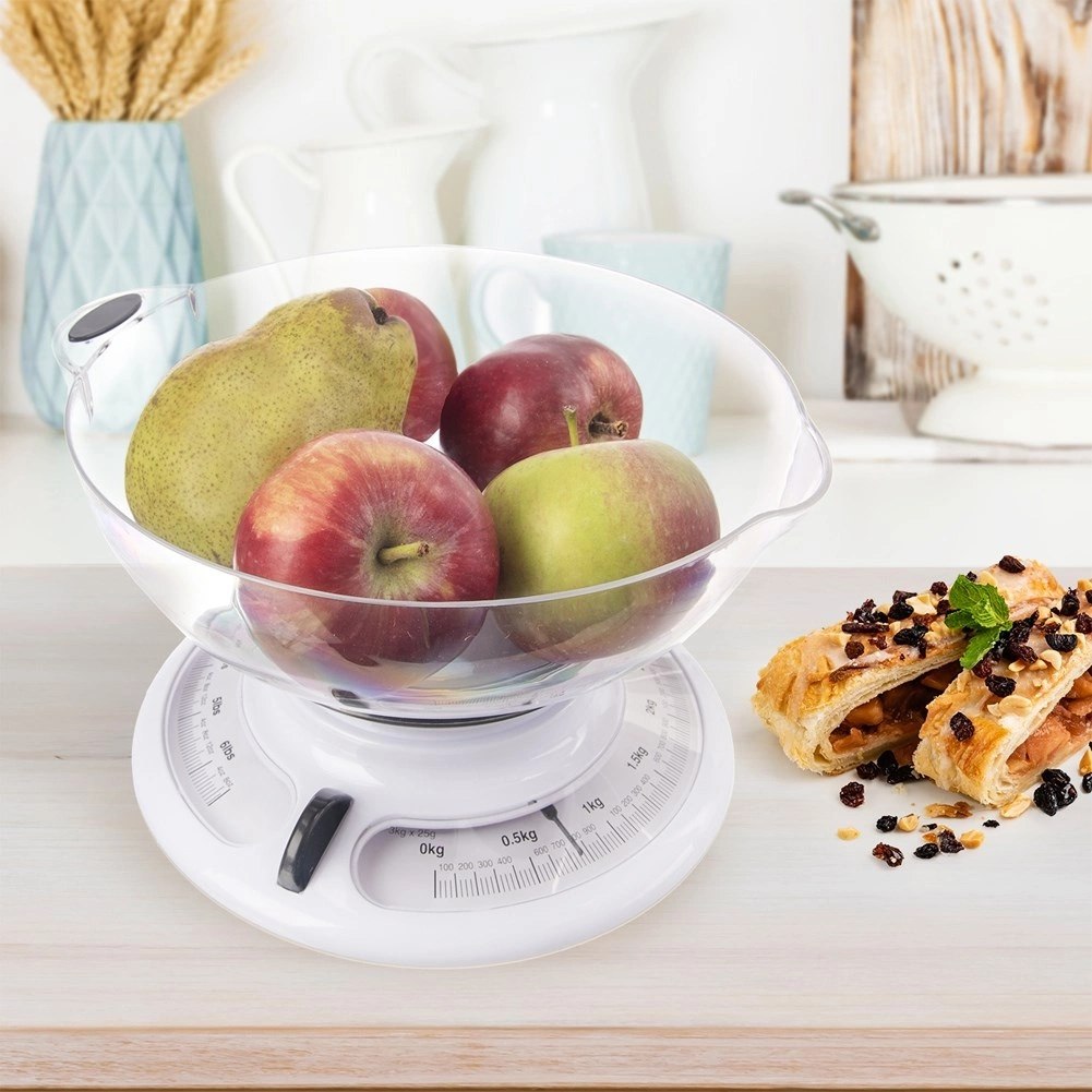 Waga Kuchenna Mechaniczna ze Zdejmowaną Misą do Owoców Warzyw ORION 3 kg - obrazek 2