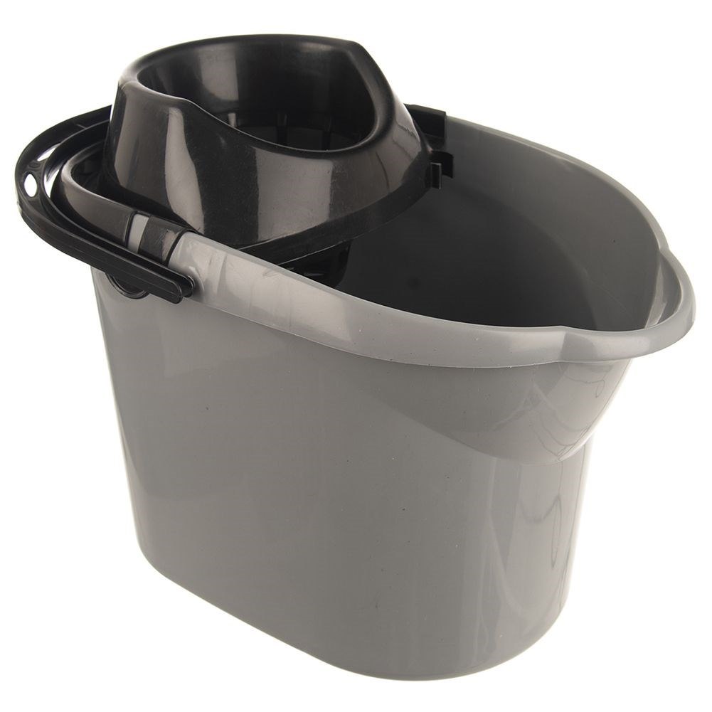 Wiadro do Mopa z Wyciskaczem 12 L ORION Uchwyt na Kij 38 x 28 cm - obrazek 3