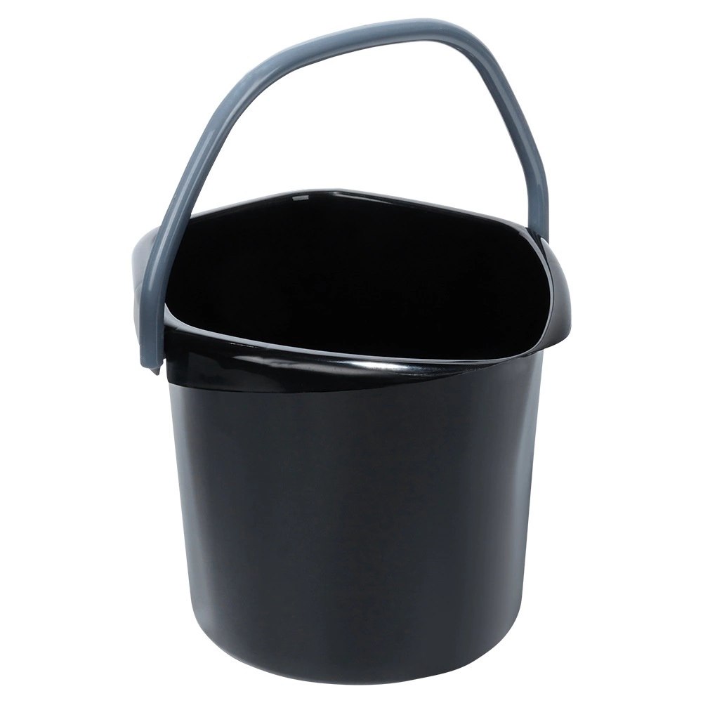 Wiadro Gospodarcze Plastikowe Czarne 10 L VILDE Wygodna Wylewka - obrazek 3