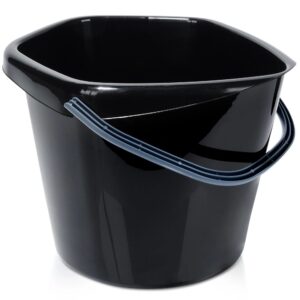 Wiadro Gospodarcze Plastikowe Czarne 14 L VILDE Poręczny Uchwyt