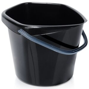 Wiadro Gospodarcze Plastikowe Czarne 5 L VILDE Wygodna Wylewka