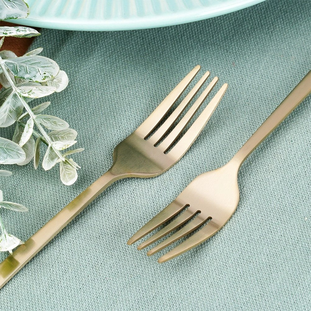 Widelczyki Deserowe Stal Złote 15 cm EXCELLENT HOUSEWARE Zestaw 4 szt. - obrazek 4