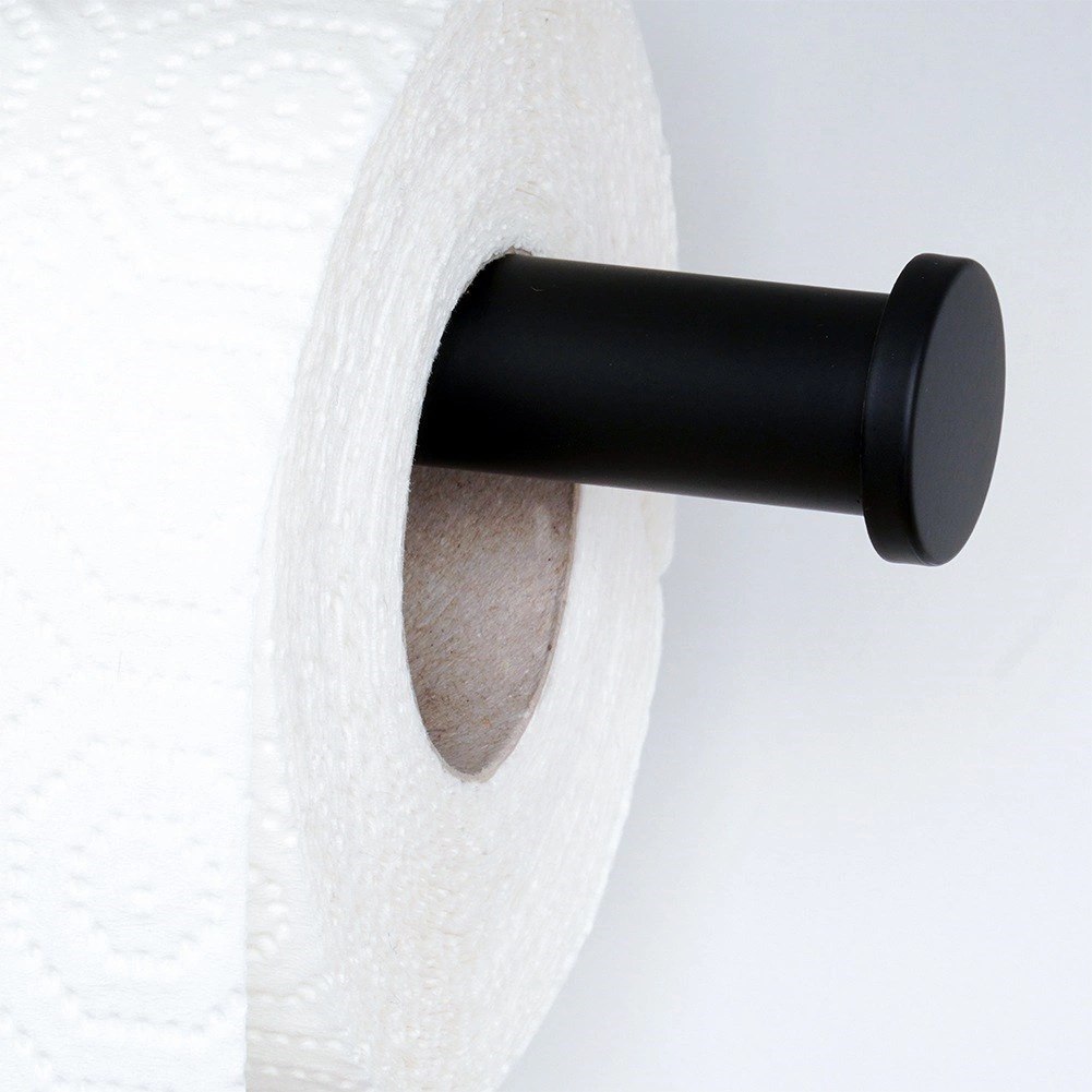 Wieszak na Ręcznik Papierowy VILDE Czarny Stal Nierdzewna 33,5 cm - obrazek 5