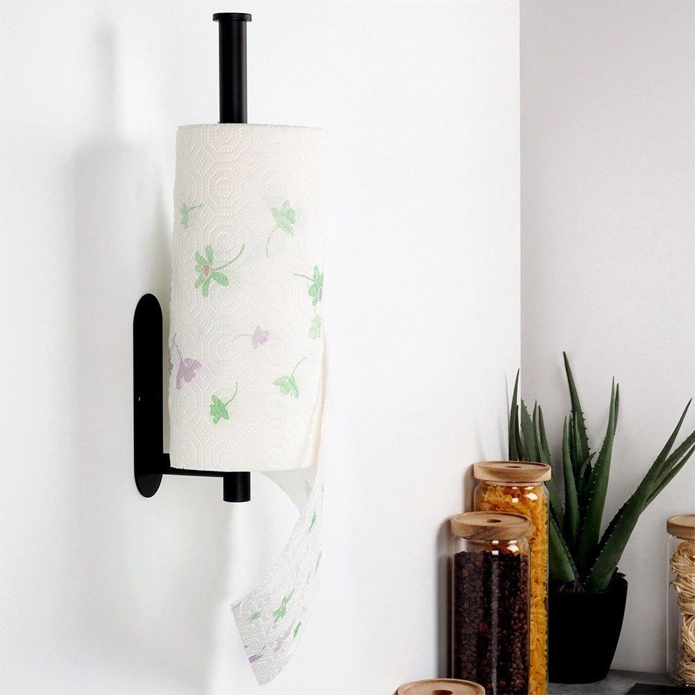 Wieszak na Ręcznik Papierowy VILDE Czarny Stal Nierdzewna 33,5 cm - obrazek 7
