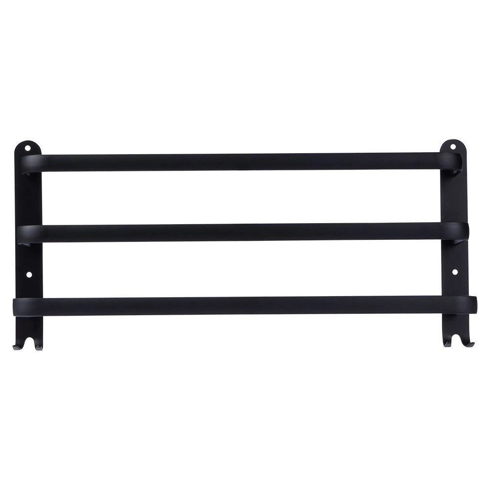 Wieszak na Ręczniki Ścienny Aluminiowy Mocny Czarny VILDE 50 cm - obrazek 4
