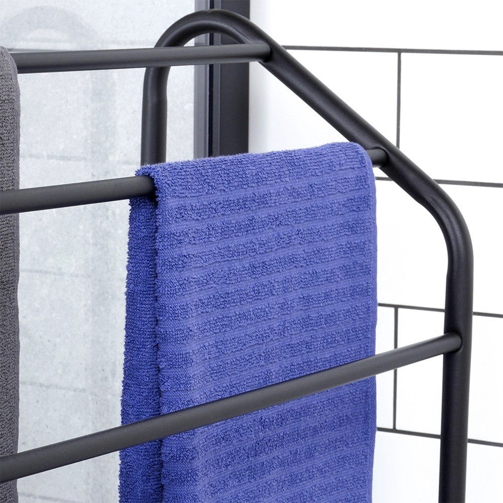 Wieszak na Ręczniki Ubrania VILDE Stojący Metalowy Półka 82,5 cm - obrazek 4