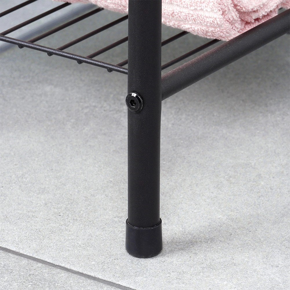 Wieszak na Ręczniki Ubrania VILDE Stojący Metalowy Półka 82,5 cm - obrazek 6