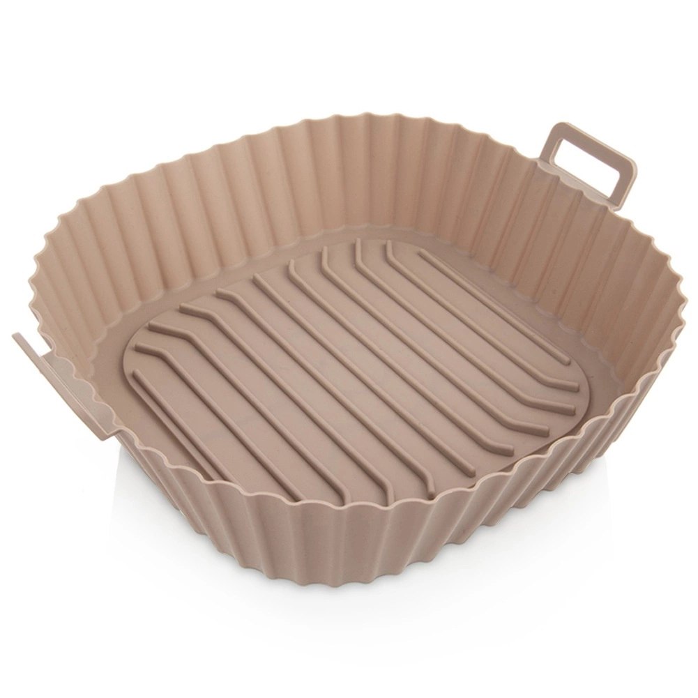 Wkład do Frytkownicy Air Fryer Beztłuszczowej Silikonowy Beżowy 22 cm