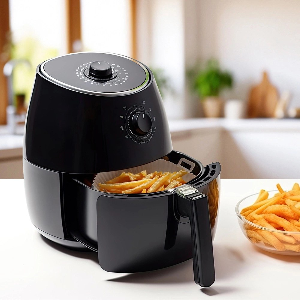 Wkład do Frytkownicy Air Fryer Beztłuszczowej Silikonowy Beżowy 22 cm - obrazek 2