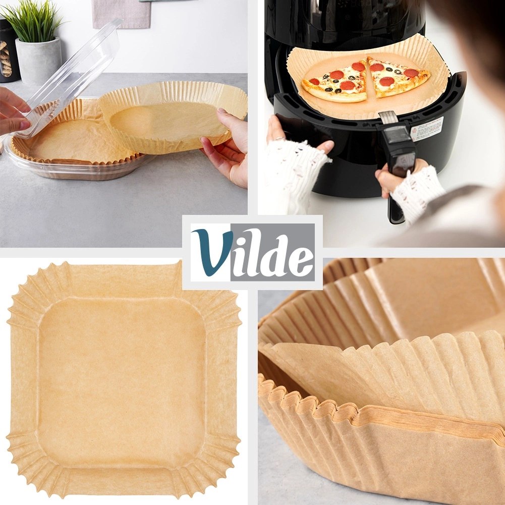 Wkład do Frytkownicy Air Fryer 50 szt. VILDE Papier Kwadratowy 19 x 19 cm - obrazek 4