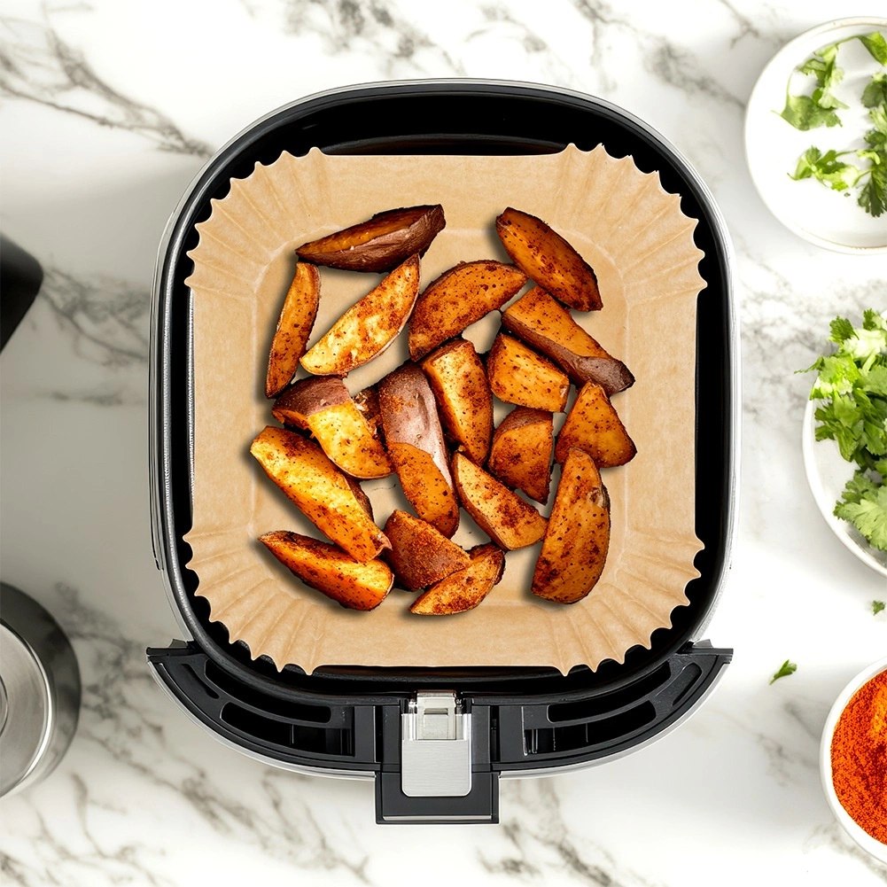 Wkład do Frytkownicy Air Fryer 50 szt. VILDE Papier Kwadratowy 19 x 19 cm - obrazek 5