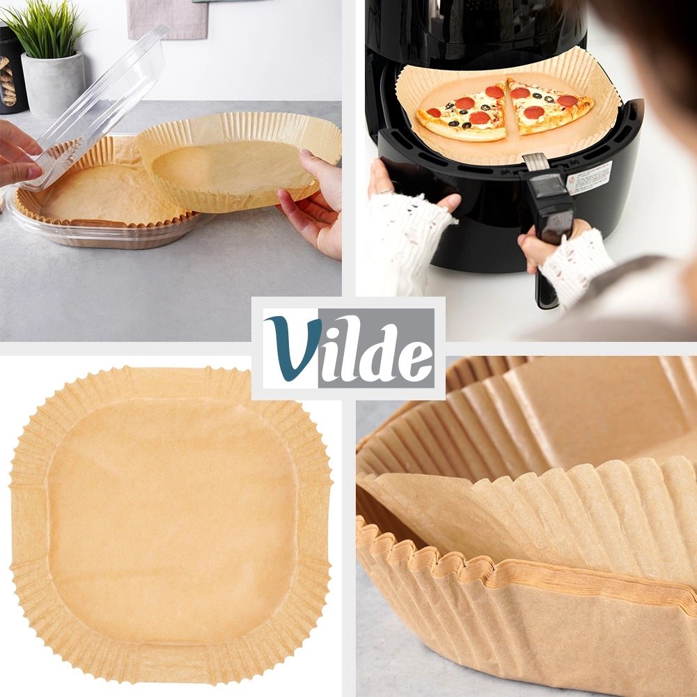 Wkład do Frytkownicy Air Fryer 50 szt. VILDE Papier Kwadratowy 23 x 23 cm - obrazek 4