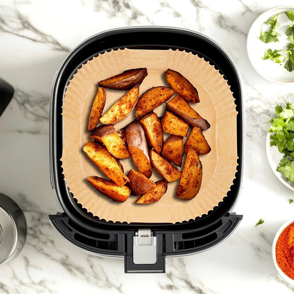 Wkład do Frytkownicy Air Fryer 50 szt. VILDE Papier Kwadratowy 23 x 23 cm - obrazek 5